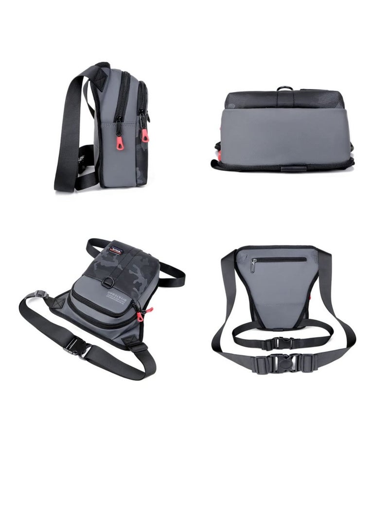 Excefore Shoulder Bag, Travel Waist Bag, Waterproof Waist Leg Bag, Waist Bag for Hiking Cycling for Hiking, Travel Outdoor Activities - Image 3