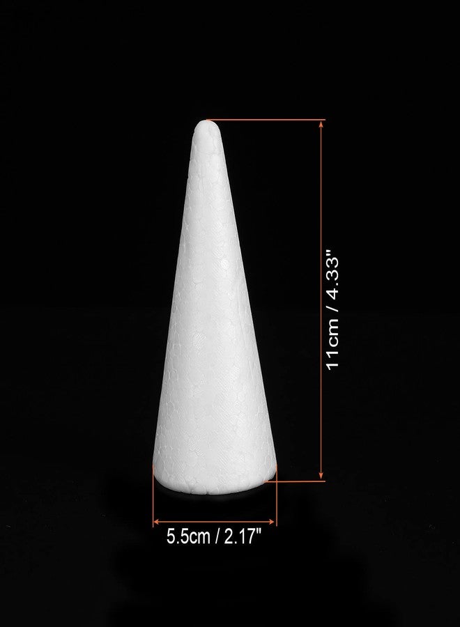 MECCANIXITY Foam Cones for DIY Arts and Crafts 4.33 x 2.17 inch Polystyrene Cones for Christmas Tree, DIY Home Craft Project 2 Pack - Image 2