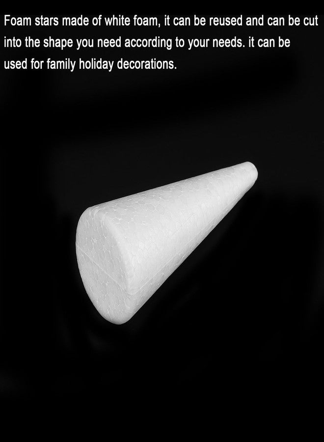 MECCANIXITY Foam Cones for DIY Arts and Crafts 4.33 x 2.17 inch Polystyrene Cones for Christmas Tree, DIY Home Craft Project 2 Pack - Image 4
