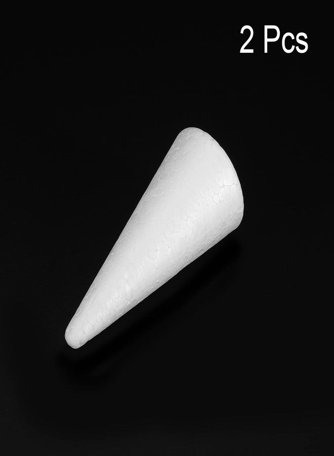 MECCANIXITY Foam Cones for DIY Arts and Crafts 4.33 x 2.17 inch Polystyrene Cones for Christmas Tree, DIY Home Craft Project 2 Pack - Image 3