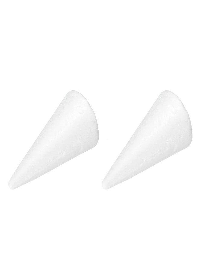 MECCANIXITY Foam Cones for DIY Arts and Crafts 4.33 x 2.17 inch Polystyrene Cones for Christmas Tree, DIY Home Craft Project 2 Pack - Image 1