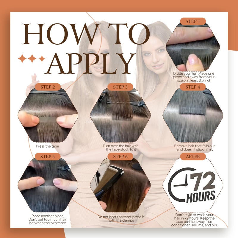 Full Shine Tape in Blonde Hair Extensions Tape in Extensions Human Hair Color 8 Ash Brown Highlighted 60 Platinum Blonde Seamless Hair Extensions Tape ins 50G Straight Remy Hair for Women 20Inch 20Pcs - Image 5