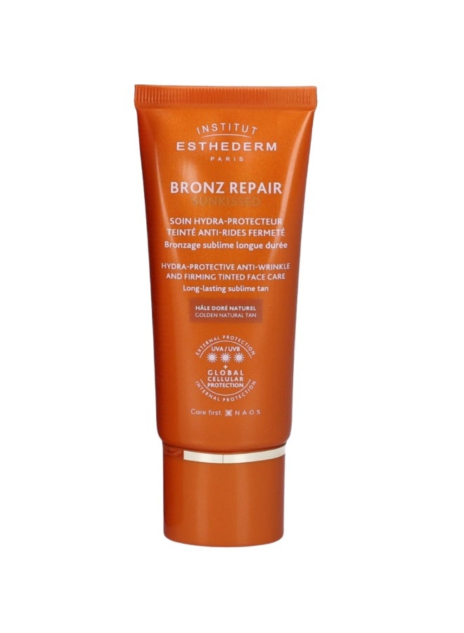 Institut Esthederm Solaire Anti-Wrinkle Strong Tinted Sunscreen for Face Golden Natural Tan 50ml - Image 1