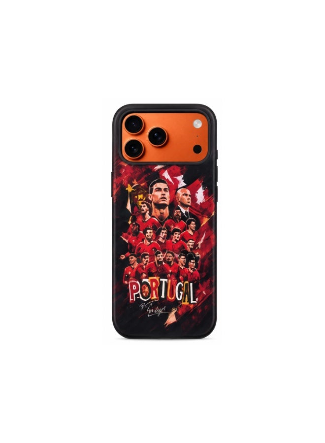 Lacoz Football Theme Portugal Team Printed Slim Fit Anti-Scratch Back Case with Precision Cut-Outs and Comfortable Grip Shockproof Protective Cover Compatible With iPhone 17 Pro Max - Image 2