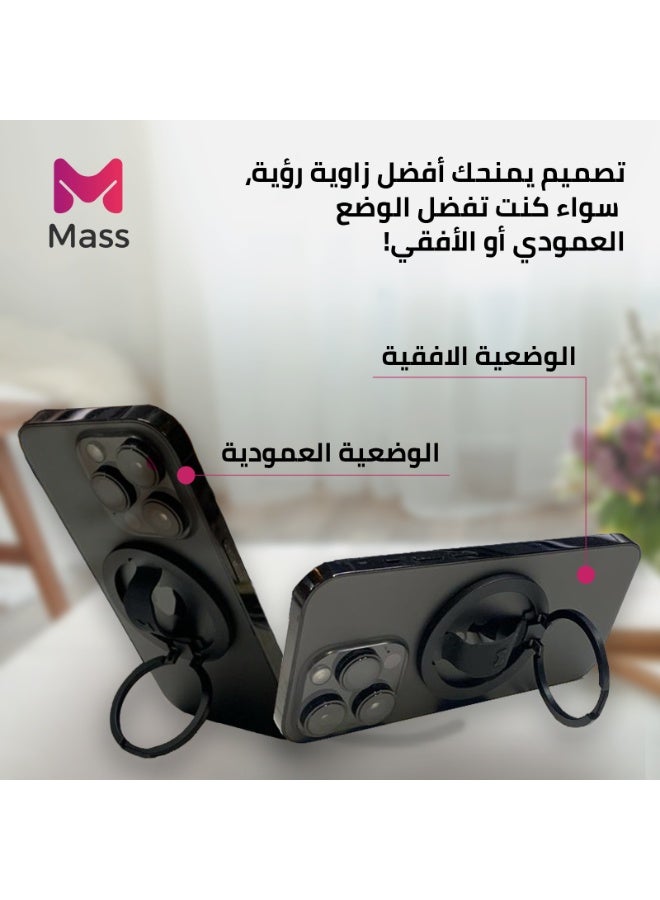 ماس حامل هاتف مغناطيسي MASS Limber 2.0 Grip، حامل عمودي وأفقي، قبضة مريحة، تصميم رفيع من التيتانيوم والألومنيوم، تثبيت مغناطيسي قوي، هيكل متين، أزرق - Image 4