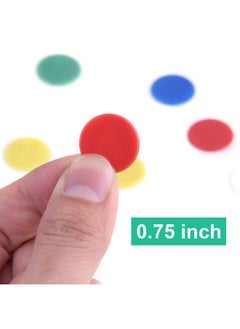 Coopay 300 Pieces Counters Counting Chips Plastic Markers Mixed Colors For Bingo Chips Game Tokens Contain White Blue Green Yellow Red Purple Colors  - Image 4