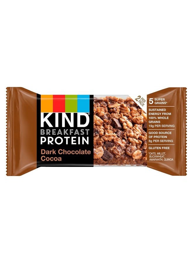 KIND Breakfast, Healthy Snack Bar, Dark Chocolate Cocoa, Gluten Free Breakfast Bars, 8g Protein, 1.76 OZ Packs (6 Count) - Image 2