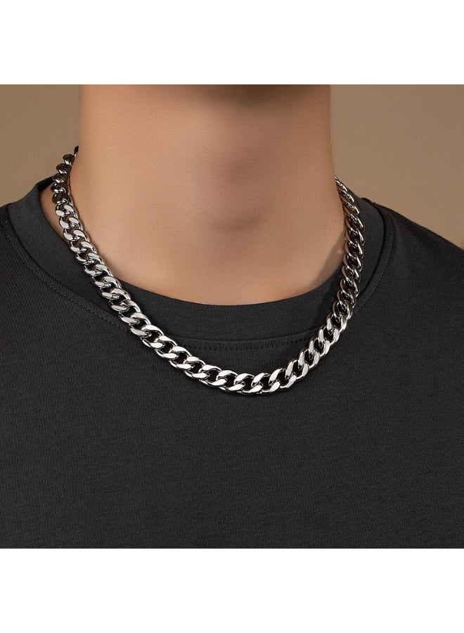 Men’s Cuban Link Chain Necklace – 4mm Wide, 60cm Long, Titanium Steel, Fade-Resistant, Minimalist Hip-Hop Jewelry for Daily Wear - Image 3