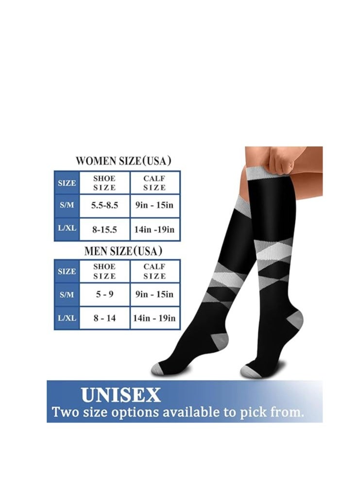 SYOSI - 8 Pack Compression Socks for Women and Men Circulation-Best Support for Medical, Running, Nursing, Athletic - Image 1