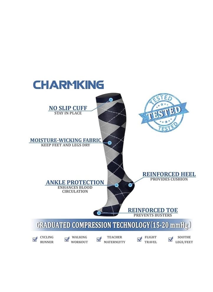 SYOSI - 8 Pack Compression Socks for Women and Men Circulation-Best Support for Medical, Running, Nursing, Athletic - Image 1