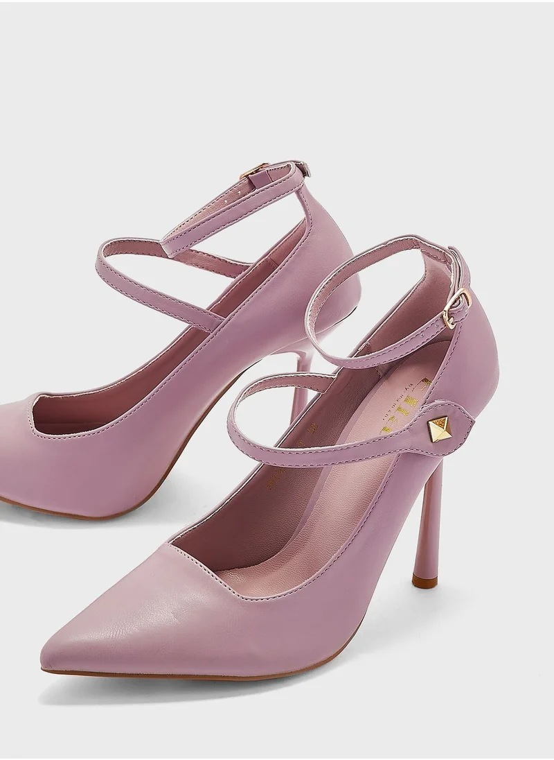 ELLA Double Link Ankle-Strap Pumps