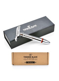 Vikings Blade VIKINGS BLADE Double Edge Safety Razor for Men + 5 Swedish Steel Blades + Luxury Case. Classic 3-Piece. Reusable, Eco-Friendly (The Godfather)  - Image 2