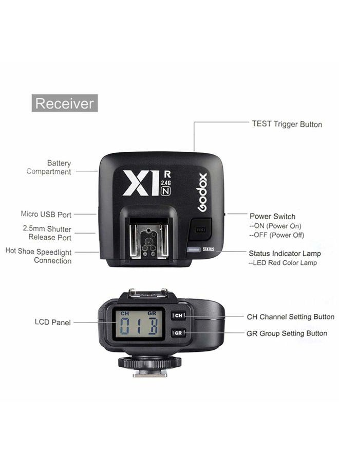 Godox X1R-N 2.4G Wireless Receiver Flash Trigger Single Receiver for Nikon DSLR Camera (X1R-N Receiver) - Image 2