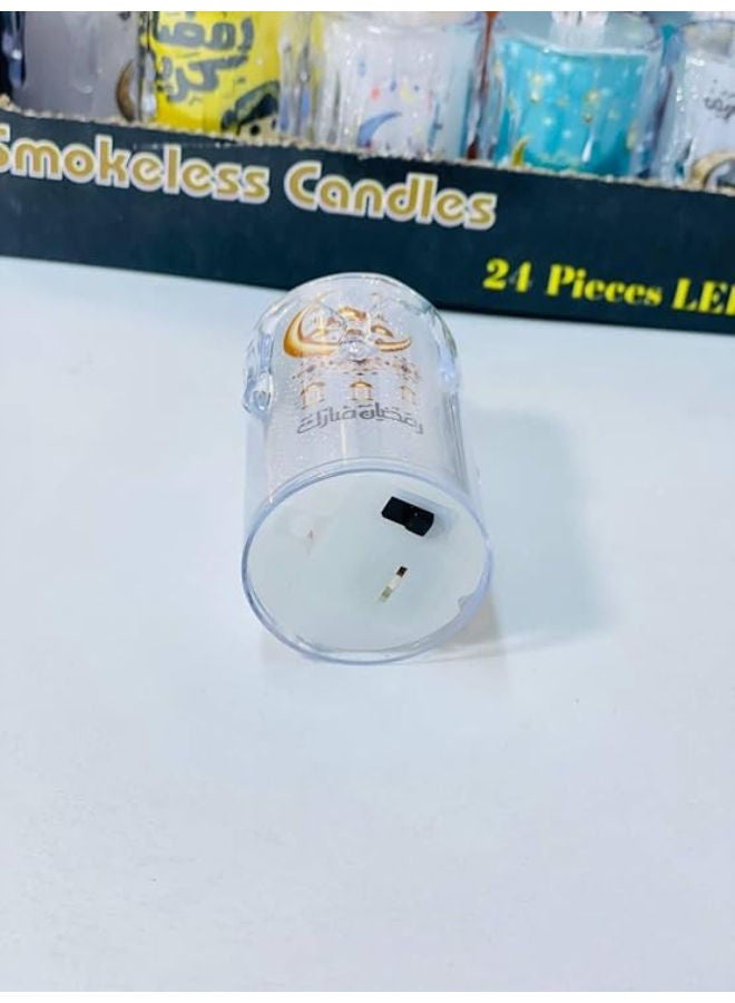 شموع إلكترونية LED بدون دخان تعمل بالبطارية – 5 قطع لرمضان - Image 4