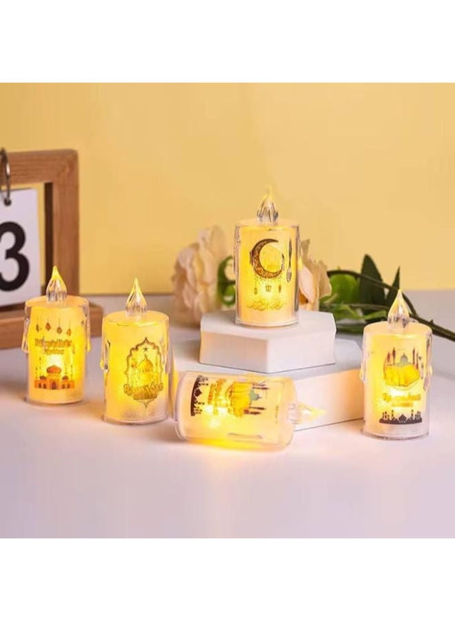 شموع إلكترونية LED بدون دخان تعمل بالبطارية – 5 قطع لرمضان - Image 1