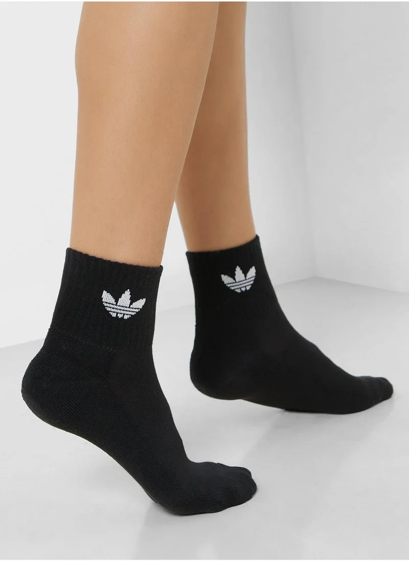 Adidas adidas 1/4 Socks 6P Black Originals Socks