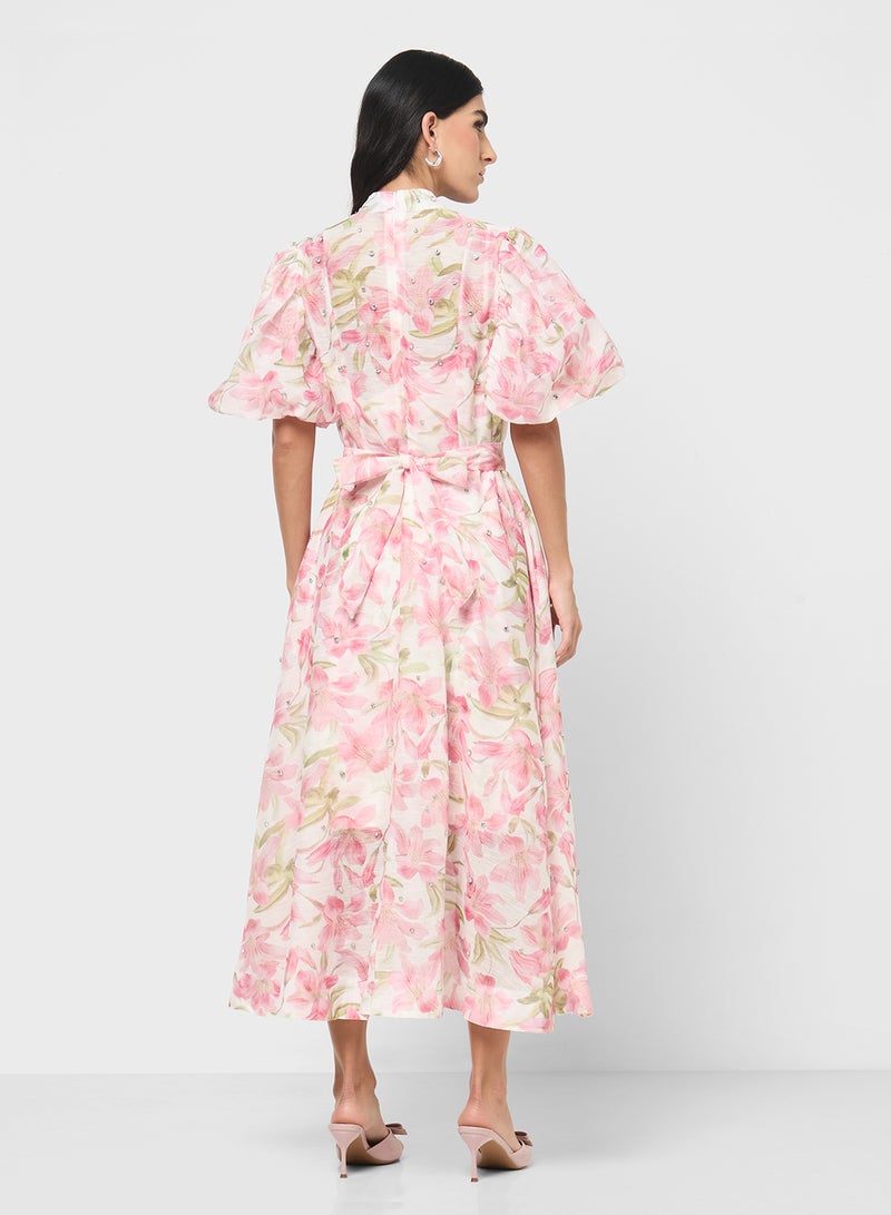 ايلا فستان بطبعة زهور - Image 2