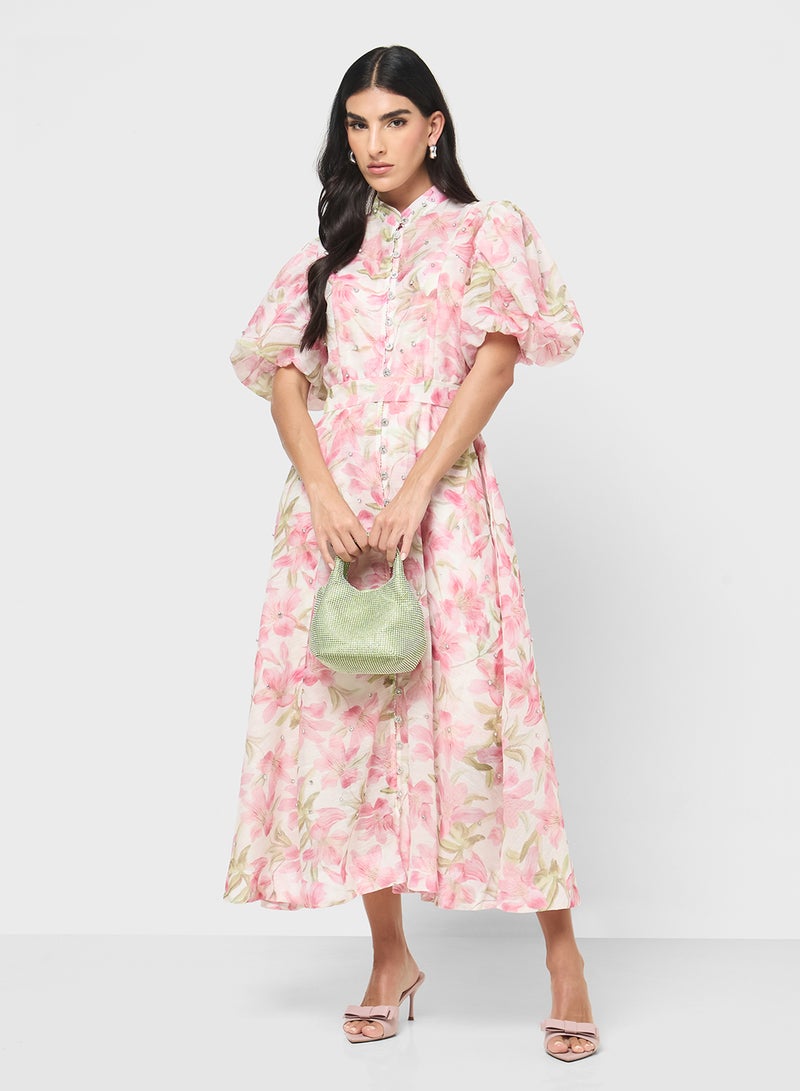 ايلا فستان بطبعة زهور - Image 4