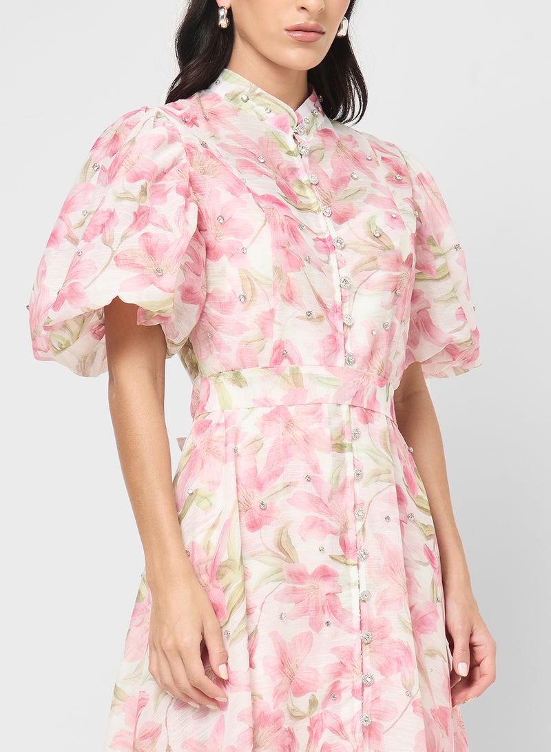 ايلا فستان بطبعة زهور - Image 3