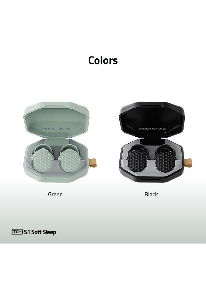 TCH S1 Soft Sleep Earbuds -45dB Noise Reduction, Ultra Soft, Anti-Noise Sleep Earbuds for Night Use Black - International Version - Image 4