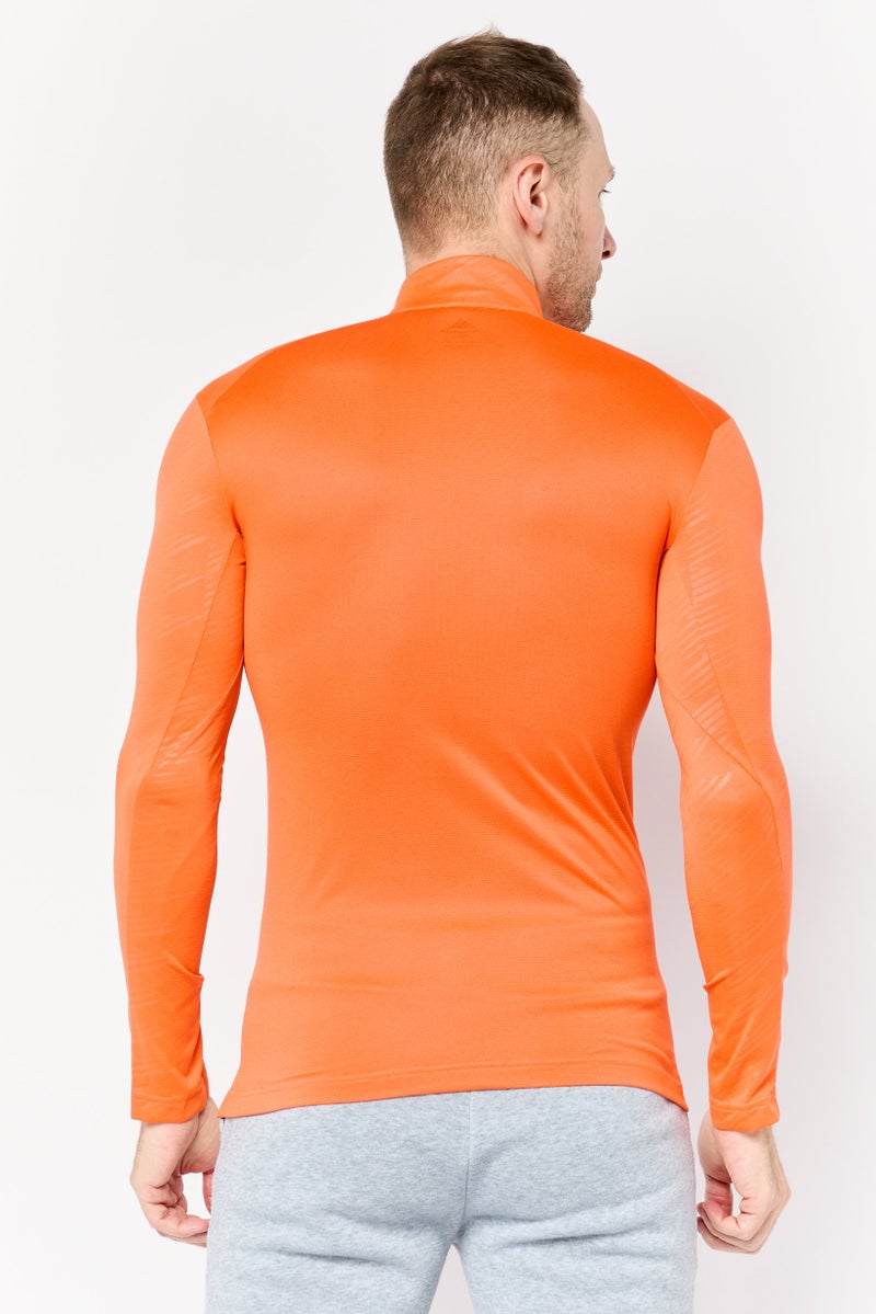 Adidas Men Sportswear Fit Long Sleeves Training Jersey, Orange  - Image 4