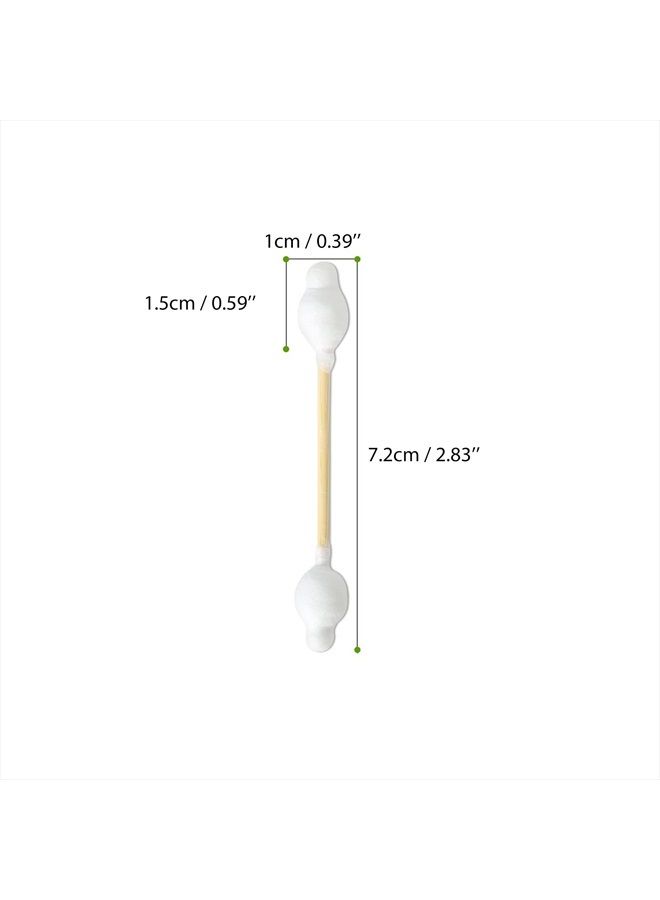 Isshah Baby Cotton Swabs - 108 Count - Bamboo Handle Cotton Tips, 100% Biodegradable, Gentle, Eco Friendly, Double Tips, Plastic Free Safety Baby Cotton Buds by Isshah - Image 3