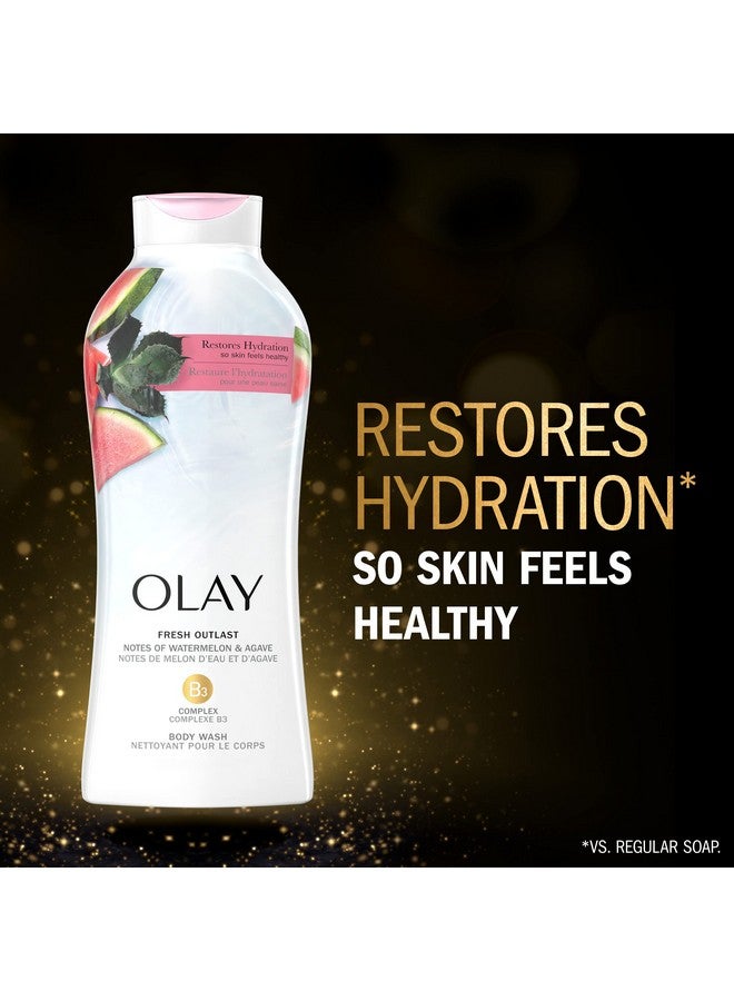 Olay Fresh Outlast Women'S Body Wash Watermelon & Agave 30 Fl Oz (Pack Of 4) - Image 2