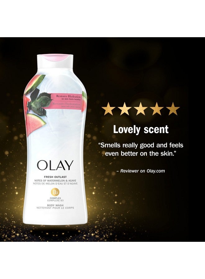 Olay Fresh Outlast Women'S Body Wash Watermelon & Agave 30 Fl Oz (Pack Of 4) - Image 5