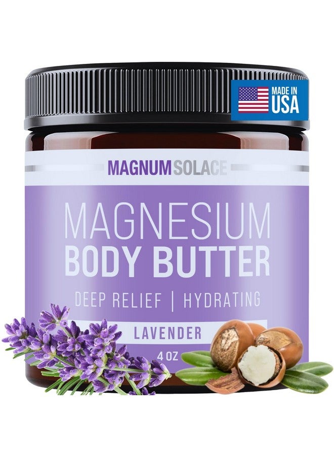 Magnum Solace Magnesium Body Butter - Nighttime Magnesium Cream - Lightly Scented (Lavender) - Image 1