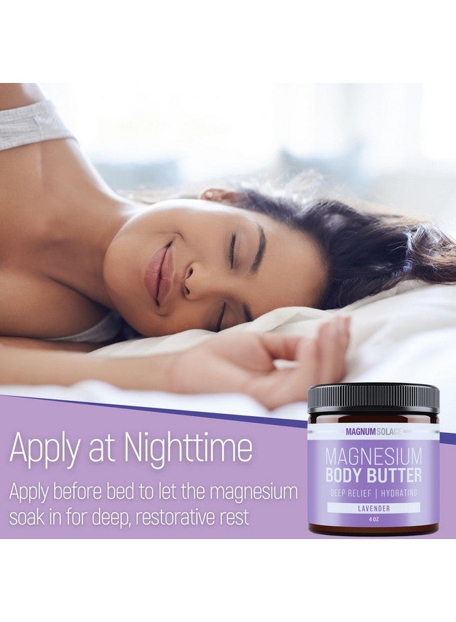 Magnum Solace Magnesium Body Butter - Nighttime Magnesium Cream - Lightly Scented (Lavender) - Image 5