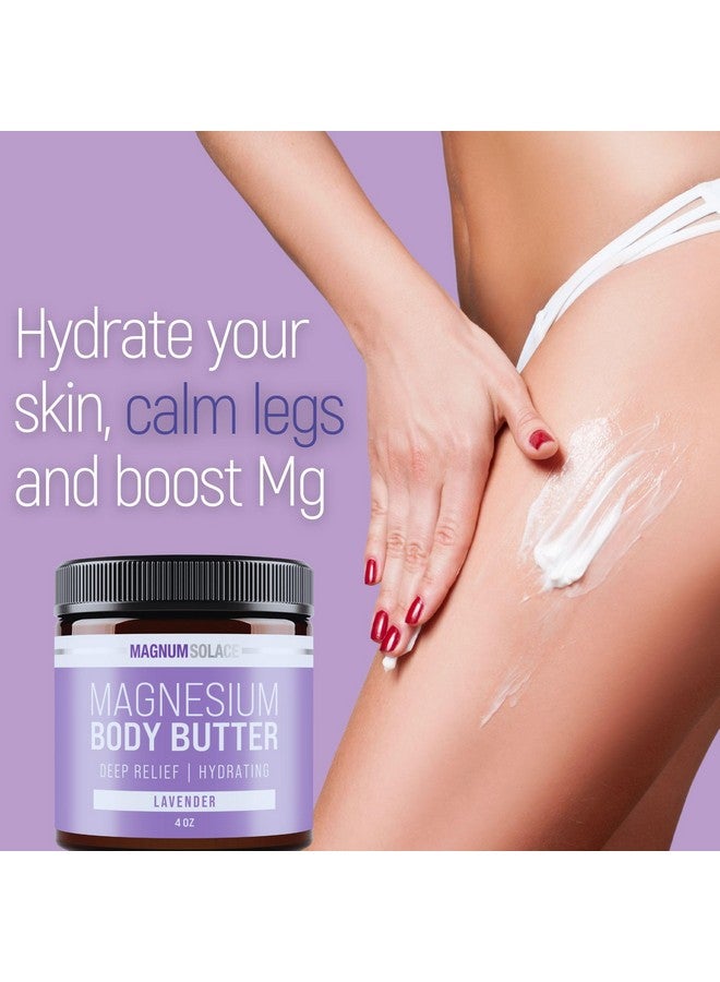 Magnum Solace Magnesium Body Butter - Nighttime Magnesium Cream - Lightly Scented (Lavender) - Image 4