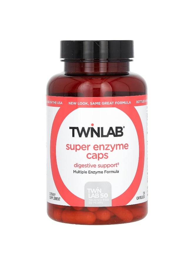 Twinlab Twinlab, Super Enzyme Caps, 50 Capsules  - Image 1