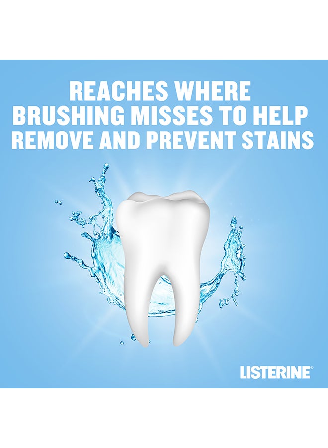 Listerine Advanced Spearmint Flavour White Mouthwash Removes Tough Stains With Milder Taste 250ml - Image 4