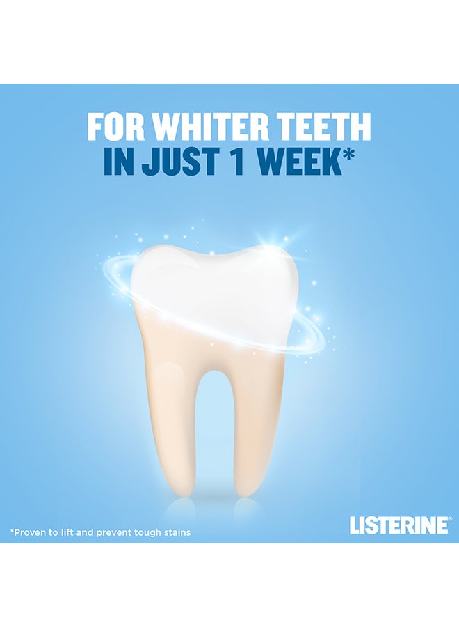 Listerine Advanced Spearmint Flavour White Mouthwash Removes Tough Stains With Milder Taste 250ml - Image 3