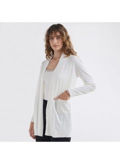 FAV Textured Open Front Cardigan with Long Sleeves  - Image 1
