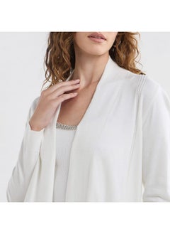 FAV Textured Open Front Cardigan with Long Sleeves  - Image 4