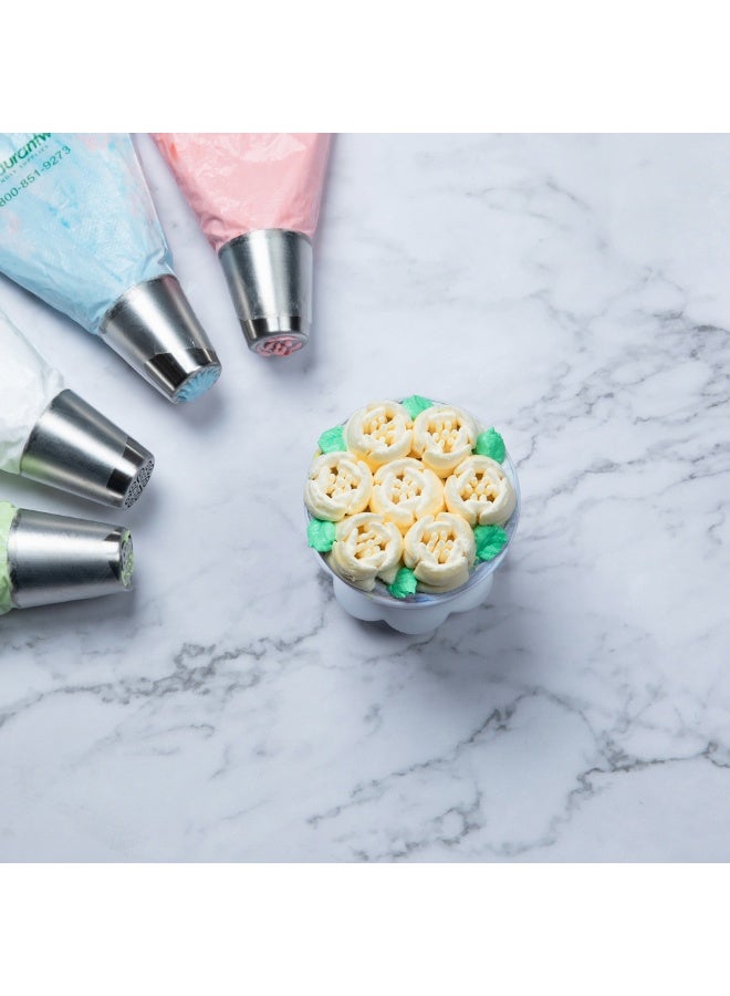 Restaurantware فوهة أنابيب روسية، فوهة تزيين كعكة توليب 1 - #50، مقاومة للتآكل، فوهة تزيين من الفولاذ المقاوم للصدأ للتزيين، قابلة للغسل في غسالة الصحون، لتزيين الكب كيك، الكعك، أو البسكويت - Image 4