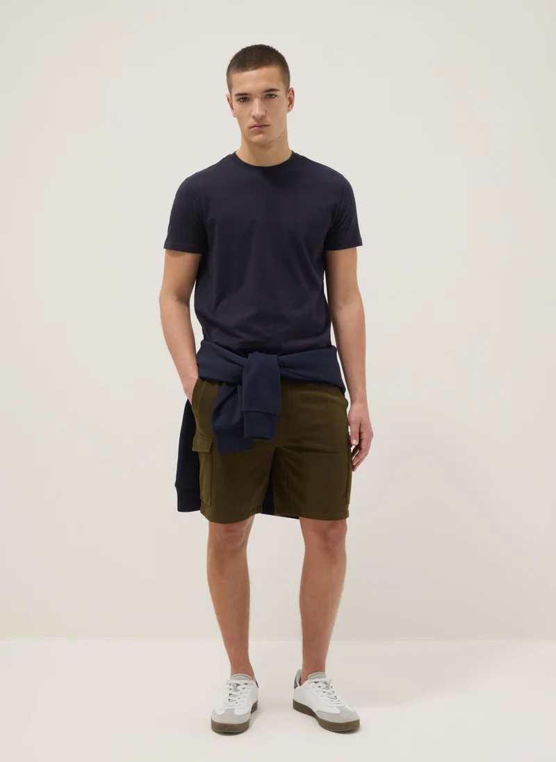 او في اس OVS Blue Pure Cotton Short-Sleeve T-Shirt