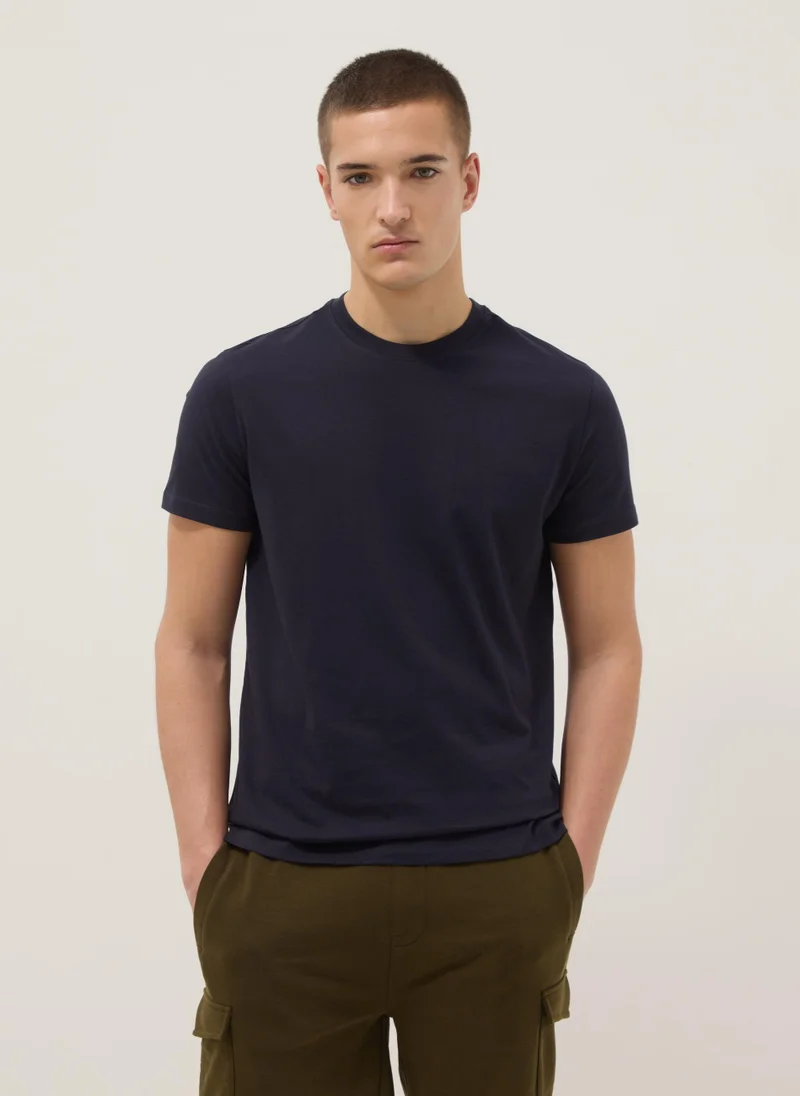 Ovs  OVS Blue Pure Cotton Short-Sleeve T-Shirt for Men | Best Price UAE