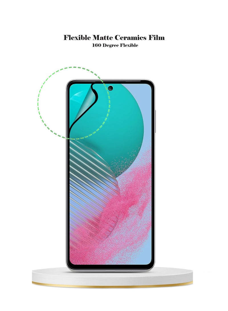 واقي شاشة سيراميك غير لامع من Techie 9D لهاتف Samsung Galaxy M54 - ملمس ناعم ومضاد لبصمات الأصابع وخالٍ من الفقاعات
