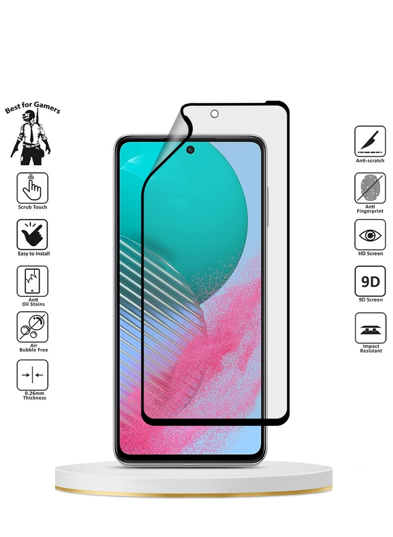 واقي شاشة سيراميك غير لامع من Techie 9D لهاتف Samsung Galaxy M54 - ملمس ناعم ومضاد لبصمات الأصابع وخالٍ من الفقاعات