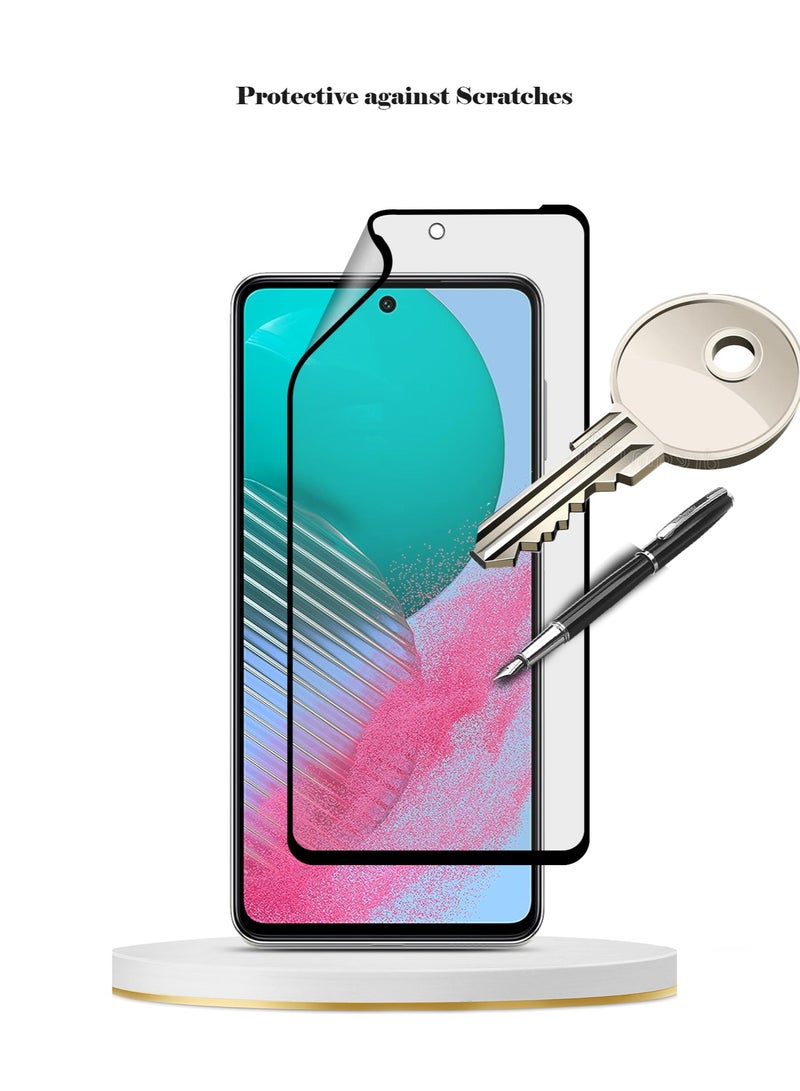 واقي شاشة سيراميك غير لامع من Techie 9D لهاتف Samsung Galaxy M54 - ملمس ناعم ومضاد لبصمات الأصابع وخالٍ من الفقاعات