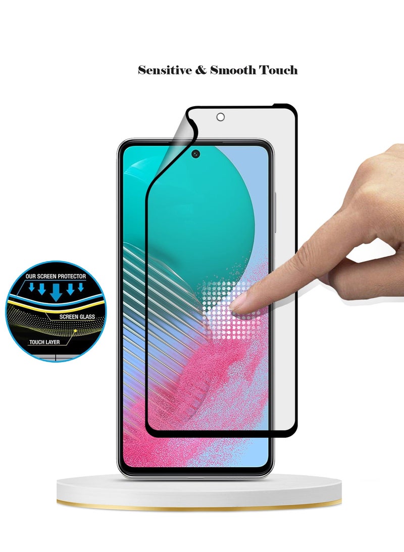 واقي شاشة سيراميك غير لامع من Techie 9D لهاتف Samsung Galaxy M54 - ملمس ناعم ومضاد لبصمات الأصابع وخالٍ من الفقاعات