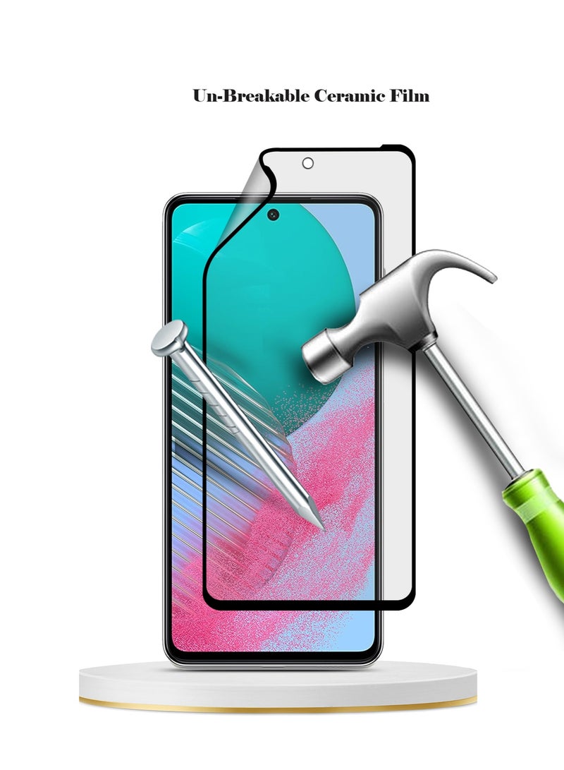 واقي شاشة سيراميك غير لامع من Techie 9D لهاتف Samsung Galaxy M54 - ملمس ناعم ومضاد لبصمات الأصابع وخالٍ من الفقاعات
