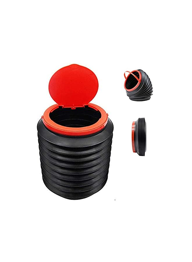 Zaboon Folding Trash Can Table Storage Case Multifunctional Water Bucket Hanging Portable Waste Bin Automotive Garbage Can For Car Fishing Outdoor Travel 4L - Image 3