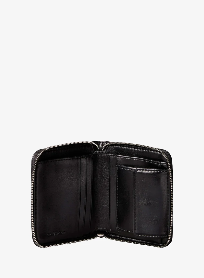 CALVIN KLEIN  Emblem Hardware Quilted Square Wallet for Women | Best Price UAE