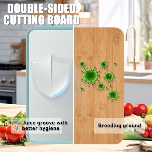 CPENSUS Dual Side Stainless Steel Chopping Board Large for Vegetable Kitchen Non Slip Heavy Duty Toxic Free Titanium Board 40 x 30 cm - Image 2