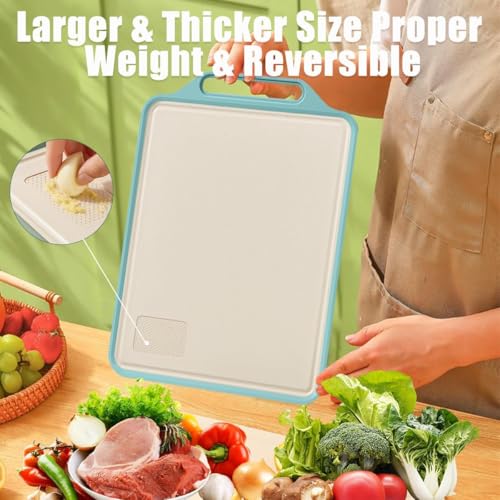 CPENSUS Dual Side Stainless Steel Chopping Board Large for Vegetable Kitchen Non Slip Heavy Duty Toxic Free Titanium Board 40 x 30 cm - Image 5