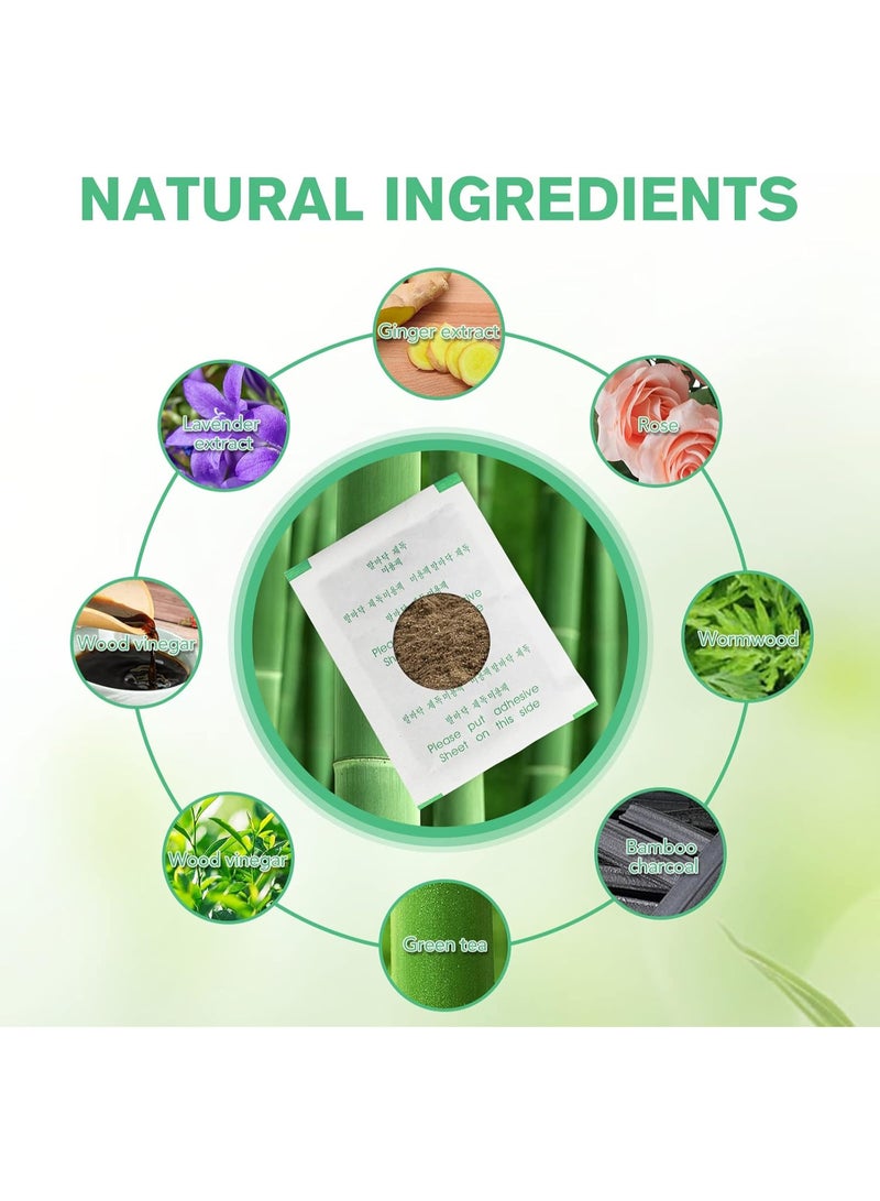 SOL LORA Cleansing & Detoxifying Mugwort Foot Patches Eliminate Dampness, Relieve Fatigue, Beautify & Nourish Foot Care Patches (1 box of 10 patches) - Image 4