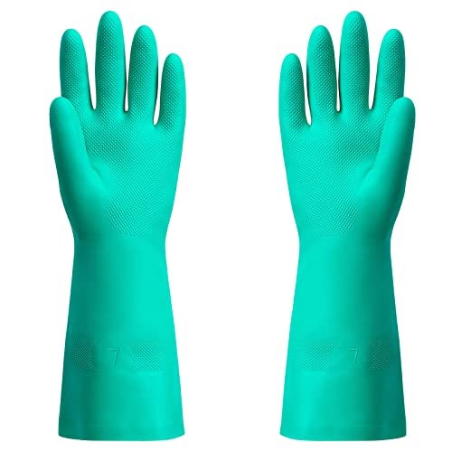 ThxToms Chemical Resistant Nitrile Gloves, Resist Household Acid, Alkali, Solvent and Oil, Latex Rubber Free, 1 Pair Small - Image 1